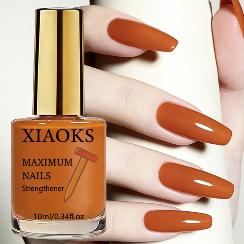 Nail Art Orange - Minyak Penguat Kuku Warna Oranye Karamel