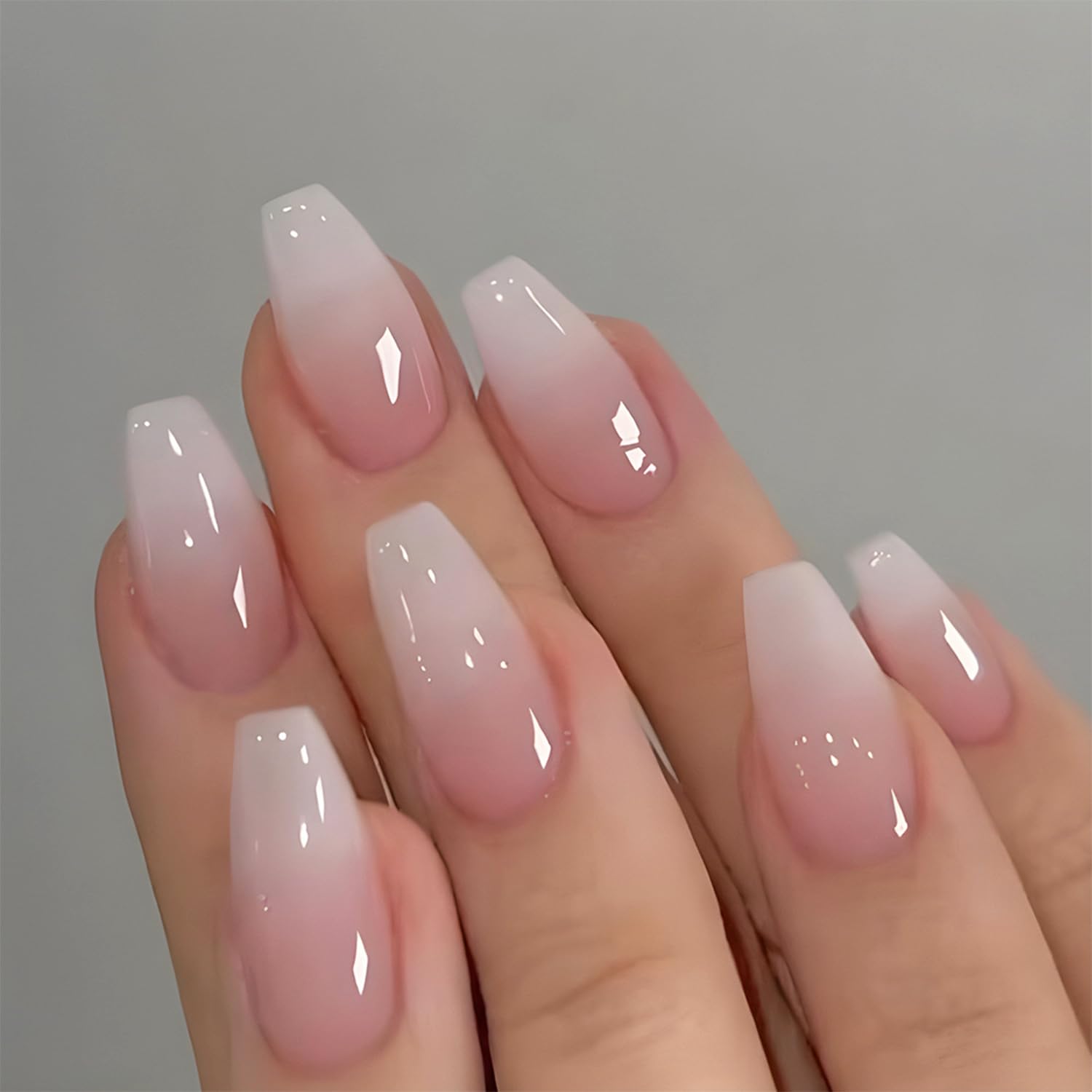 Nail Art Pink - Satu Set 24 Stiker Kuku Pendek