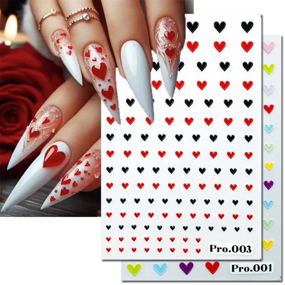 Nail Art Valentines Day - Stiker Seni Kuku 5D Embossed Hari