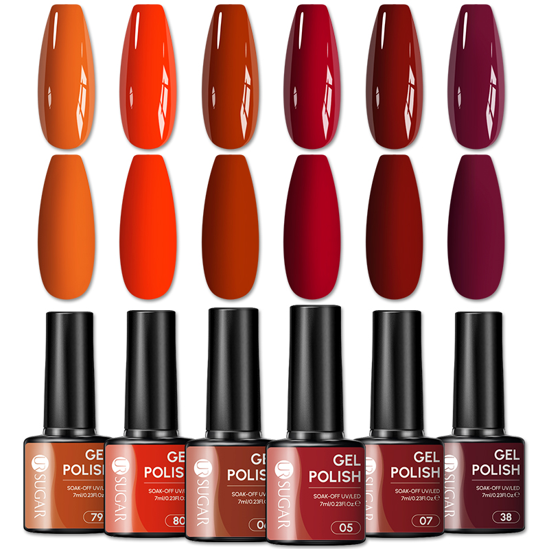 Nail Art Orange - UR SUGAR 1/6pcs Set Kutek Gel