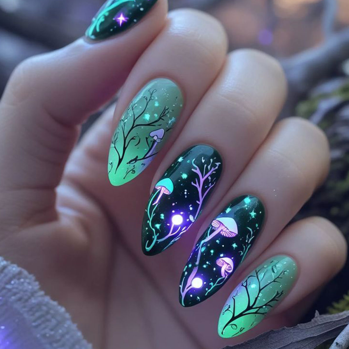 Nail Art Press On - Kuku Palsu Almond Press on Nails