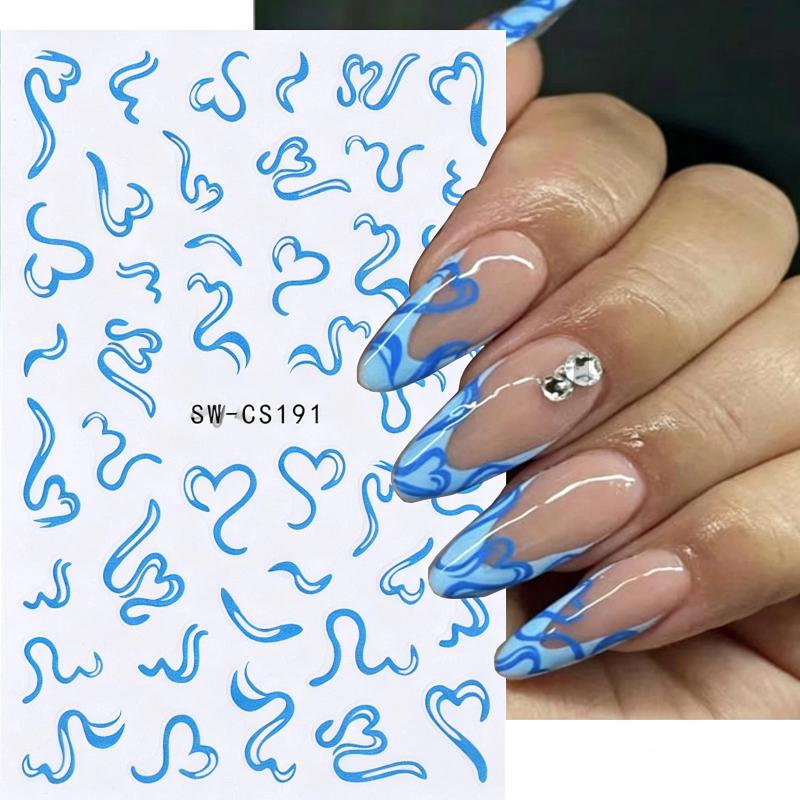 Nail Art Valentines Day - 2 Lembar Stiker Seni Kuku Manis