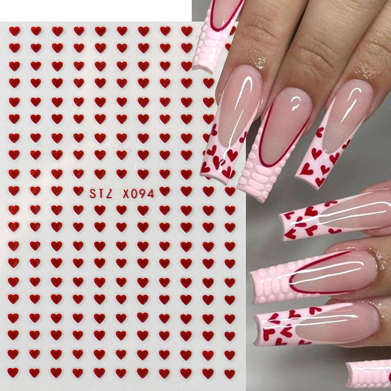 2 Buah Stiker Seni Kuku Mini B - Nail Art Valentines Day ulasan dan harga