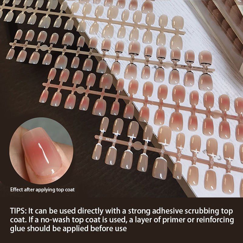 Kuku palsu gradien perona pipi - Nail Art Pink ulasan dan harga