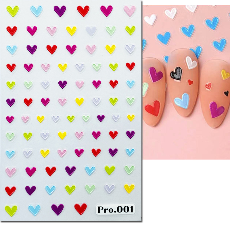 5d timbul seni kuku stiker Har - Nail Art Valentines Day ulasan dan harga