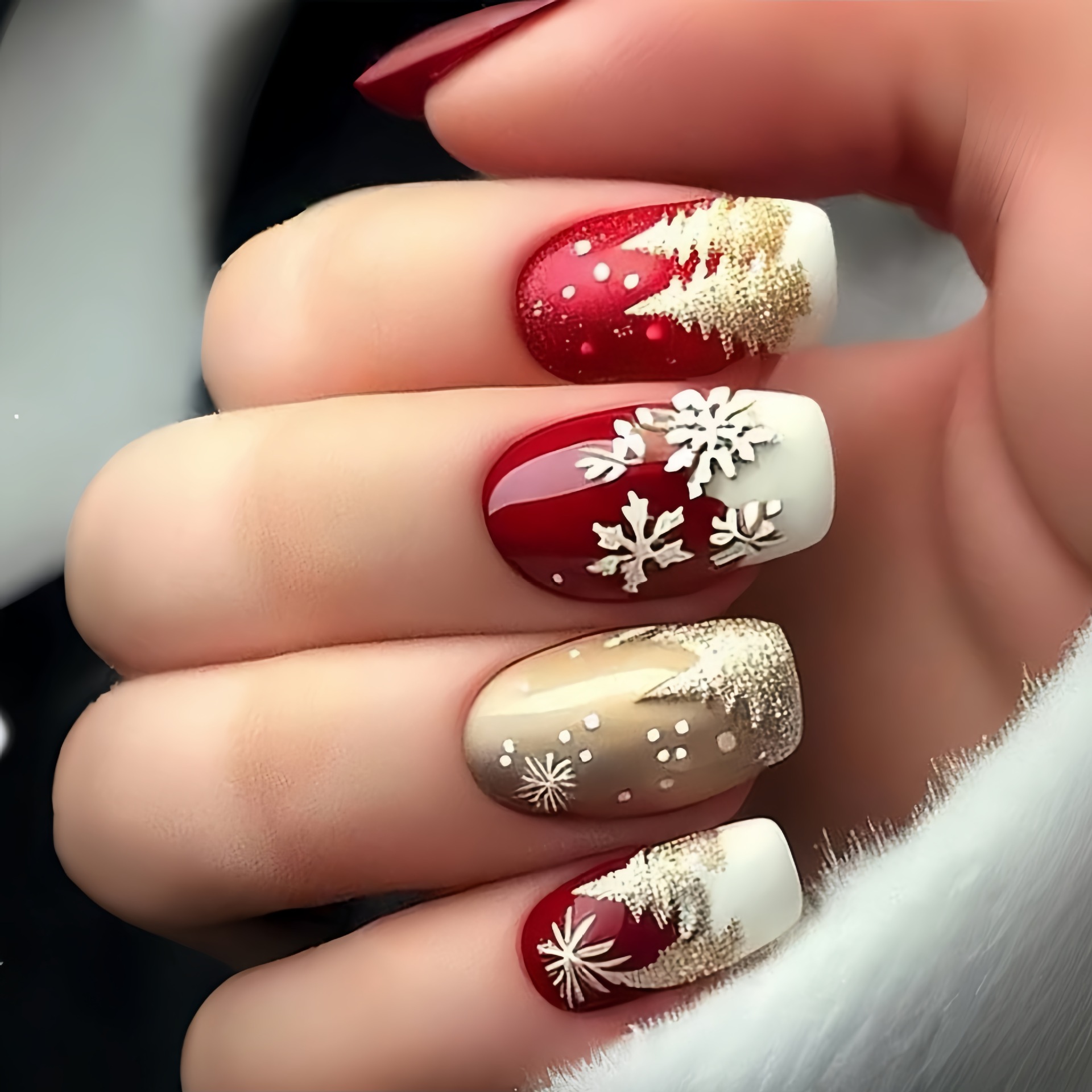 Kuku palsu ukuran sedang untuk - Nail Art Press On ulasan dan harga
