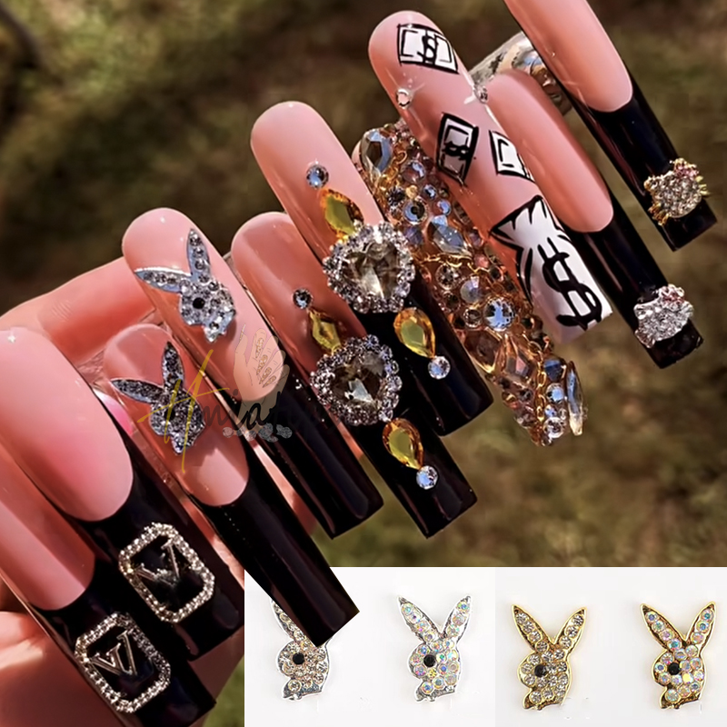 Hiasan Kuku Kepala Kelinci 3D  - Nail Art Valentines Day ulasan dan harga