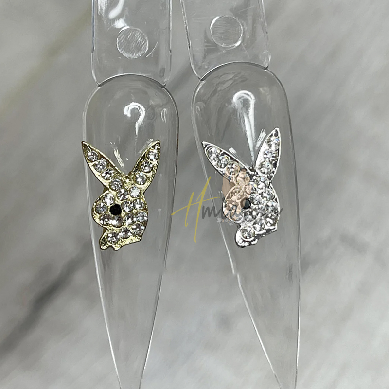 Hiasan Kuku Kepala Kelinci 3D  - Nail Art Valentines Day ulasan dan harga