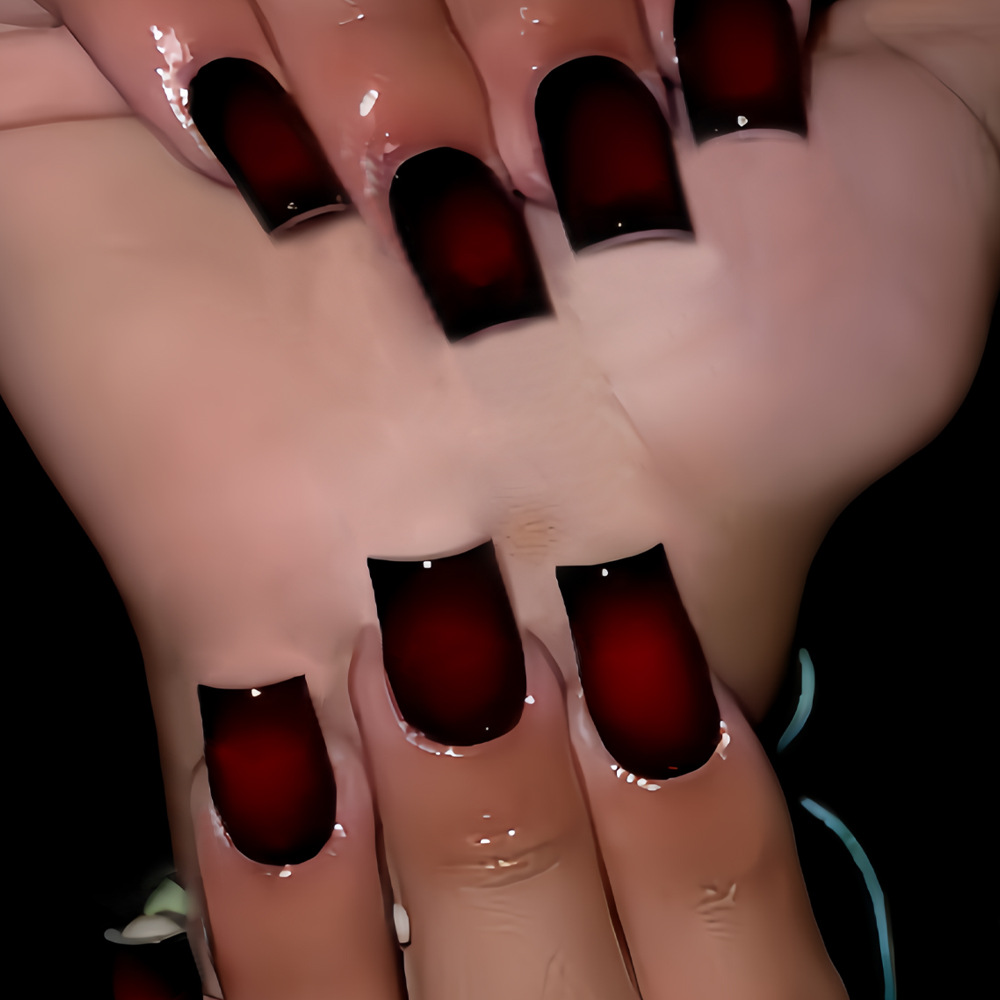 Kuku palsu pendek berbentuk pe - Nail Art Pink ulasan dan harga