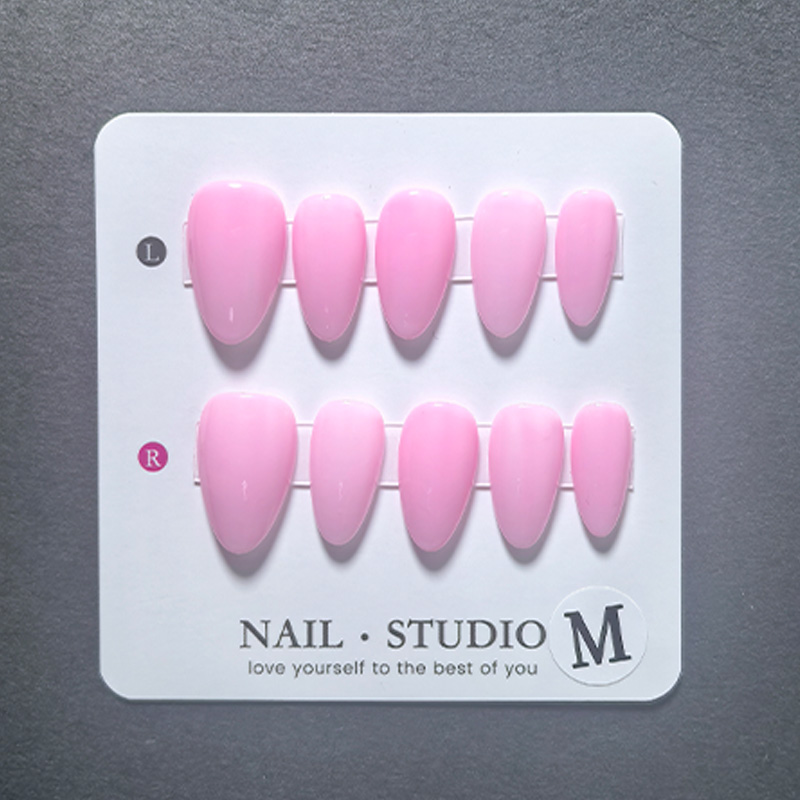 10pcs Kuku Palsu Almond Press- - Nail Art Orange ulasan dan harga