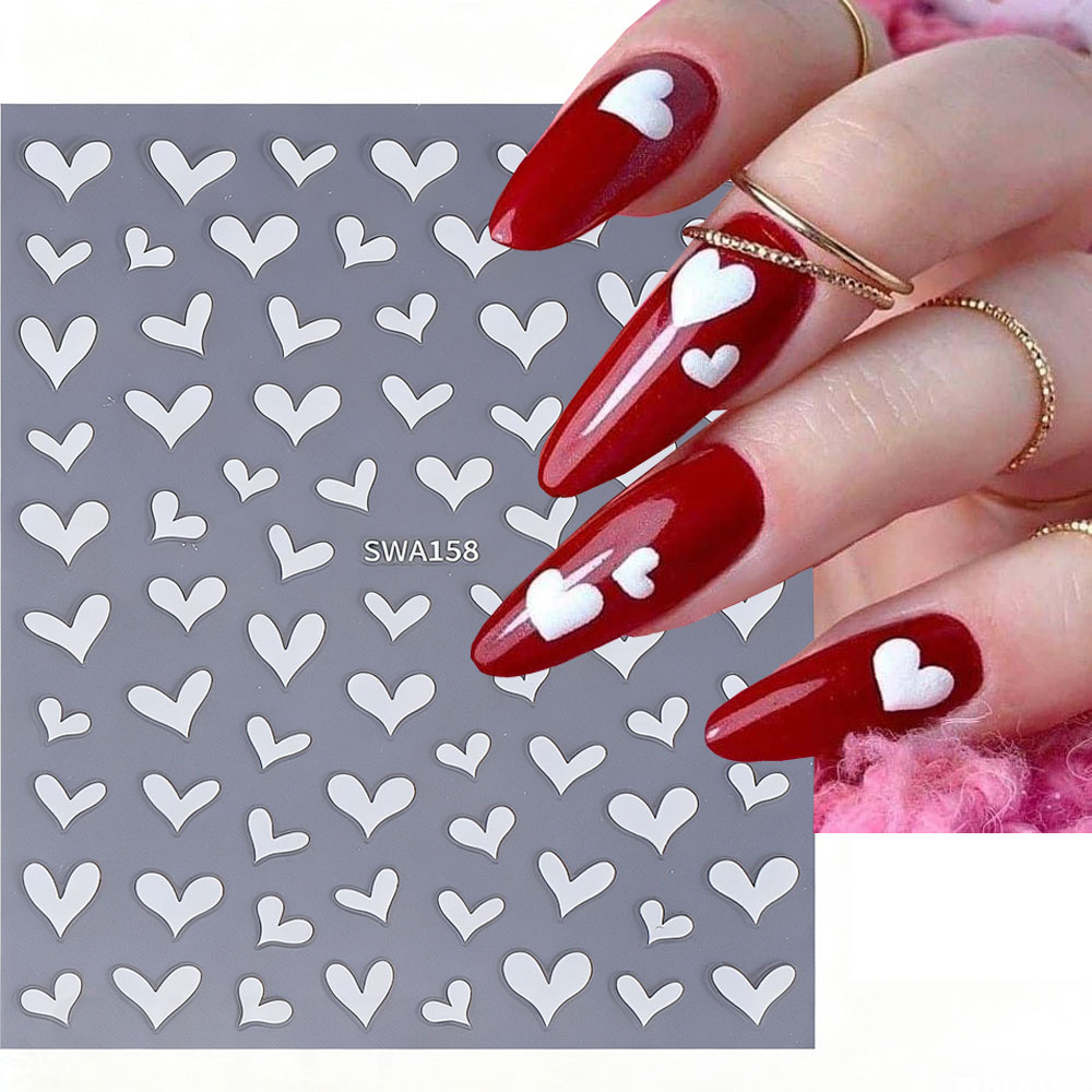Stiker Seni Kuku Hari Valentin - Nail Art Valentines Day ulasan dan harga