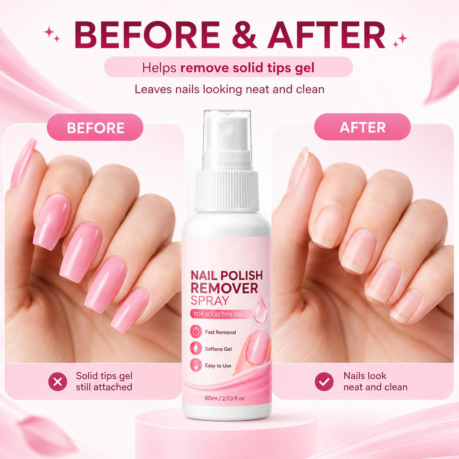 Semprotan Penghapus Kuku 60ml  - Nail Art Press On ulasan dan harga