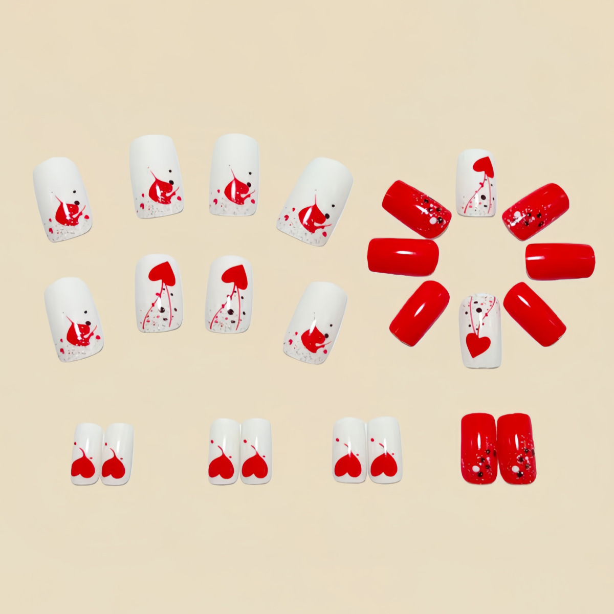 Kuku palsu pendek sedang untuk - Nail Art Pink ulasan dan harga