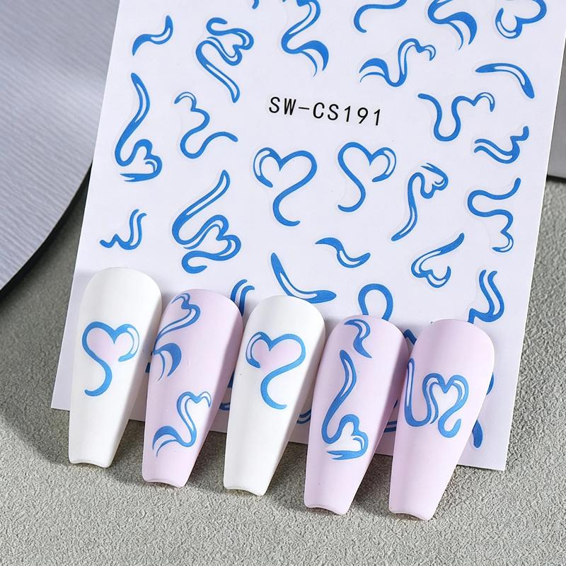 2 Lembar Stiker Seni Kuku Mani - Nail Art Valentines Day ulasan dan harga
