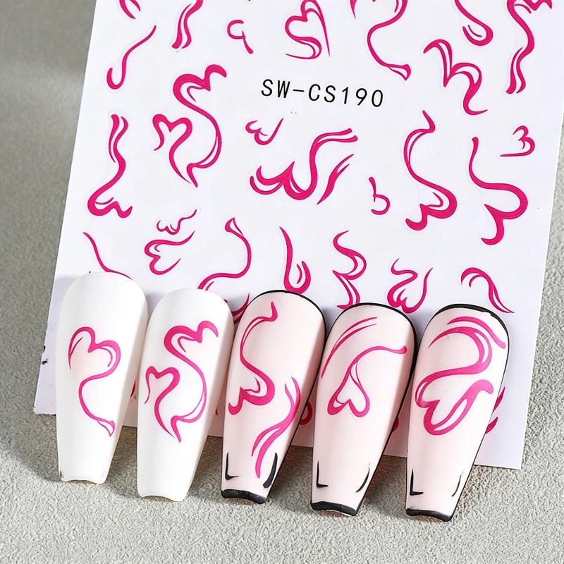 2 Lembar Stiker Seni Kuku Mani - Nail Art Valentines Day ulasan dan harga