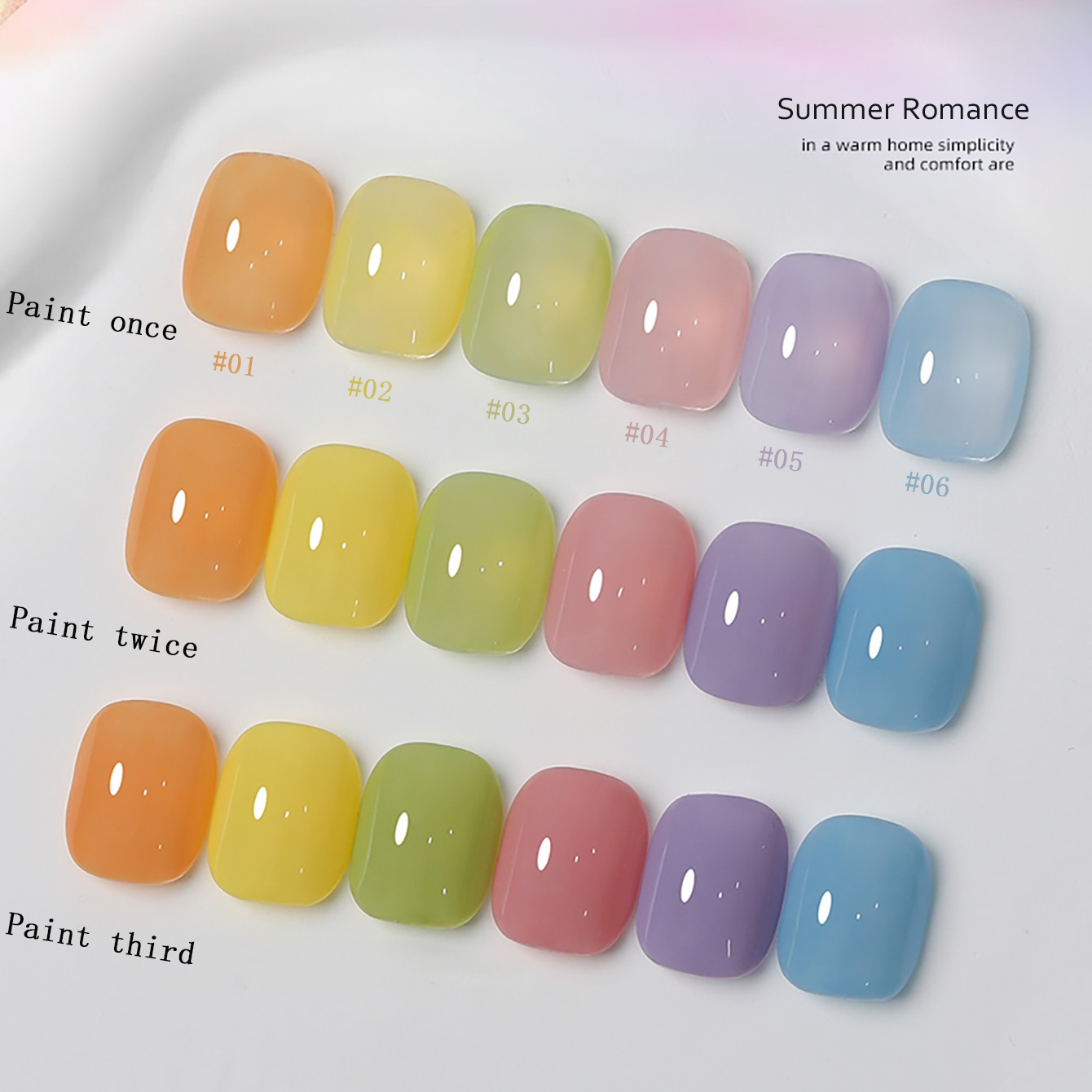1-6 Buah PSK Cat Kuku Gel Oran - Nail Art Orange ulasan dan harga