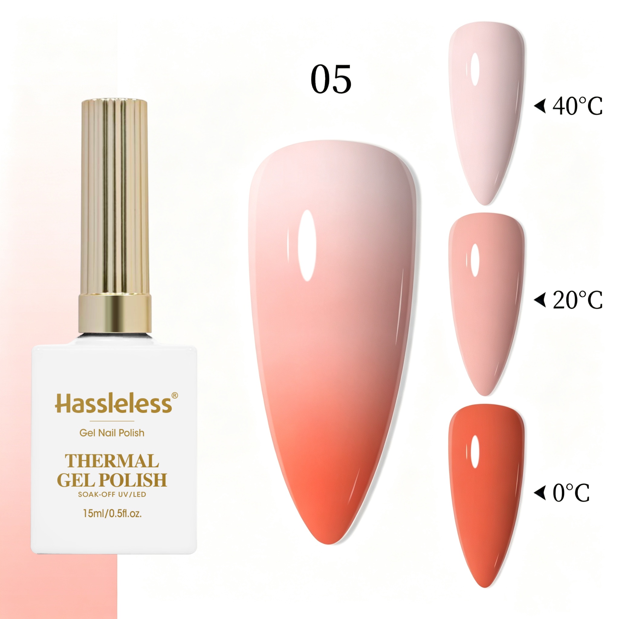 Cat Kuku Gel Berubah Warna Men - Nail Art Orange ulasan dan harga