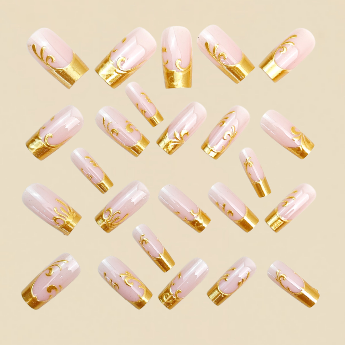 Kuku Palsu Panjang Sedang untu - Nail Art Press On ulasan dan harga