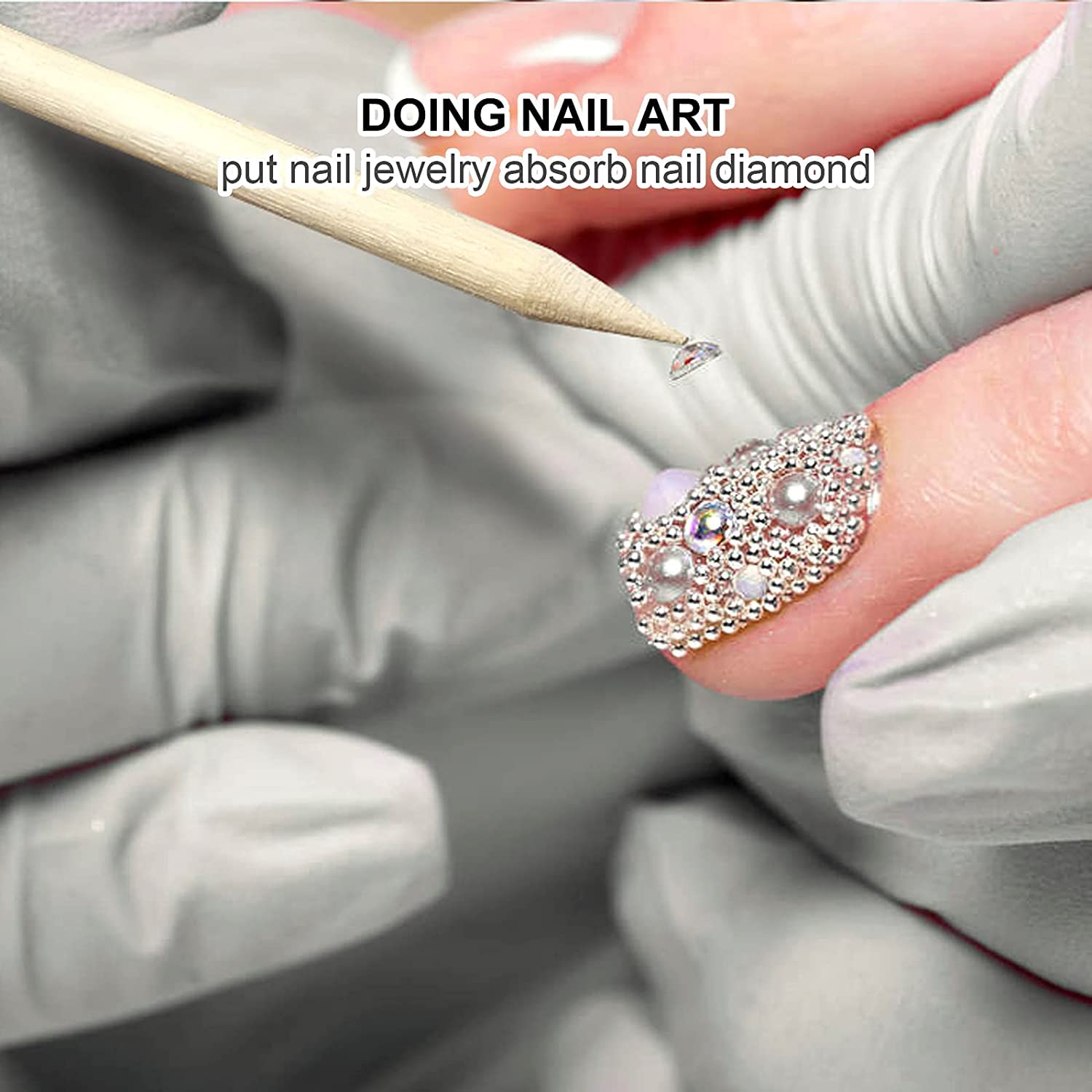 100/50 buah tongkat kuku kayu  - Nail Art Orange ulasan dan harga